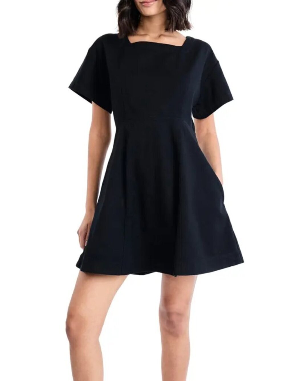 The Good Journey Square Neck Back Keyhole Cutout Dress LBD Party Size XS NWT